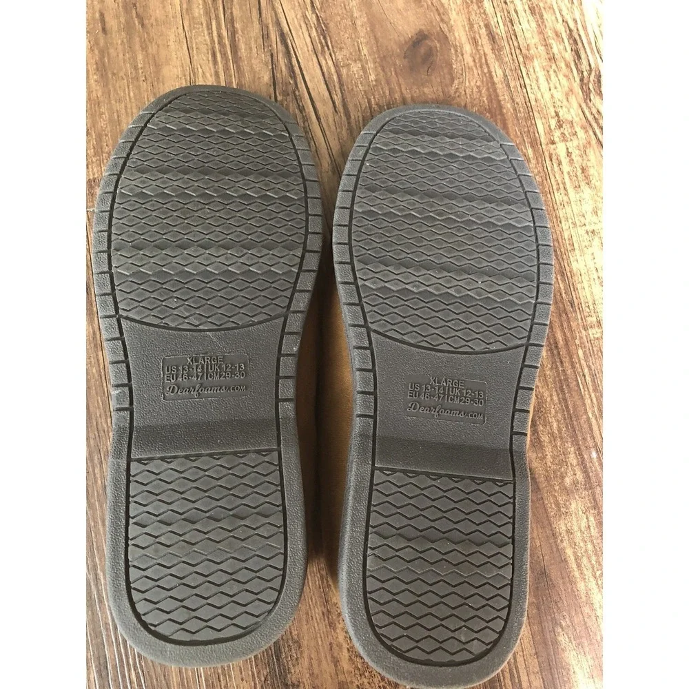 Dearfoams‎ Men's Slippers House Shoes Moccasins XLarge Size US 13-14 UK 12-13